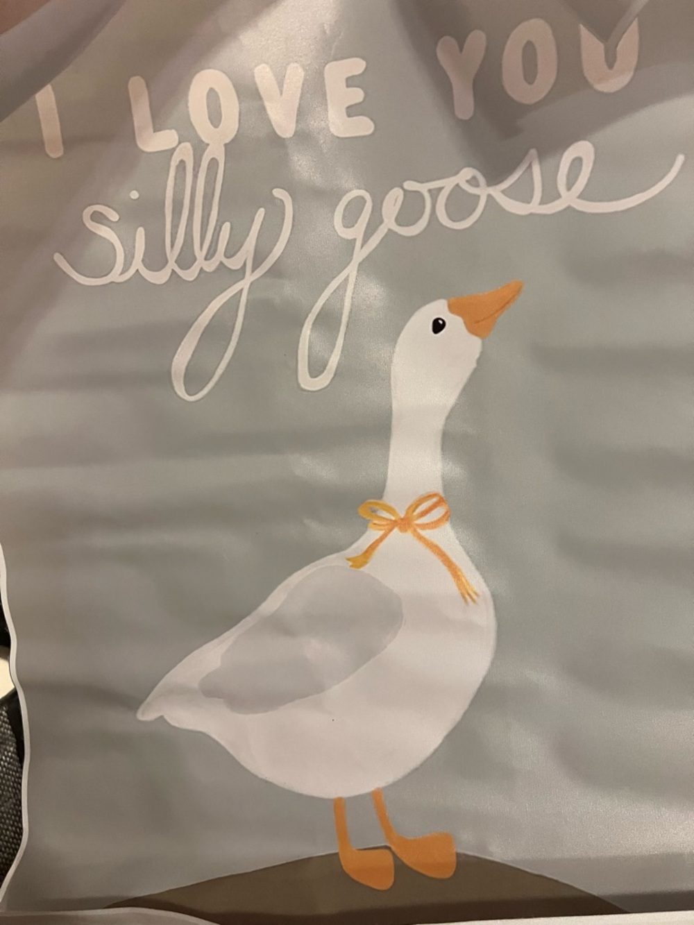 Silly Goose Decorative Wall Art in Gray and White